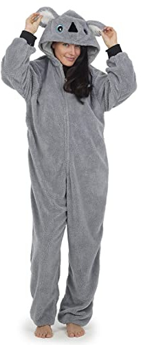 Kvinnors Onesies unisex cosplay kostym flickor kvinnor pyjamas overall enhörning koala pingvin katt mops drake vuxen kostymer