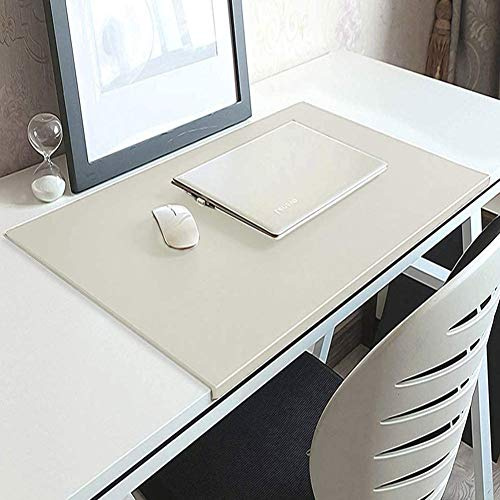 Multifunktionale Schreibtischunterlage für Büro-Mauspad, Laptop, Tastatur-Matte, große Schreibtischunterlage mit rutschfestem Kantenschutz, Schreibmatte, glattes Gaming-Pad, 70 x 40 cm, weiß