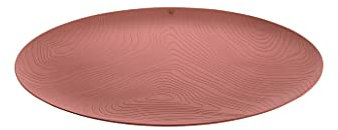 Alessi Veneer PU07, Vassoio da Portata di Design, in Acciaio Colorato con Resina Epossidica con Decoro in Rilievo, Marrone