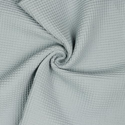VmG-Store Waffelpique Meterware Waffel Stoff 100% Baumwollstoff Tex 100 (003 I Grau, 50 x 150cm)