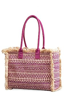 CORIOS Damen Canvas Handtasche Ethnischer Stil Tote Retro Schultertasche Mit Quasten Sommer Strand Große Kapazität Hobo Bohemian Top Handle für Urlaub Reise Täglichen Gebrauch Mehrfarbig E