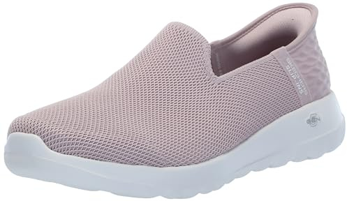 Skechers Go Walk Joy Vela slip-in-sneakers för kvinnor, Ljusrosa textiltrim, 38.5 EU