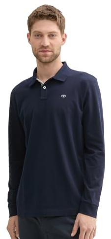 TOM TAILOR Polo Uomo, 10668 - Capitano Cielo Blu, L
