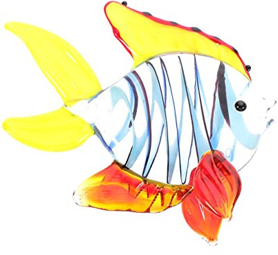 MUCKLILY Glasfisch Figur 1 Stück Glas für Tischdeko und Heimdeko