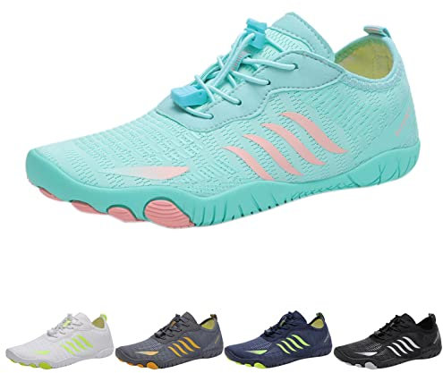Hsternexy Barfuss Schuhe Damen Herren Barfußschuhe Wasserfest Outdoor Sommer Strandschuhe Wasserschuhe Blau Sport Wandern Badeschuhe Aquaschuhe Leicht Schwimmschuhe Unisex Schwarz Surfschuhe