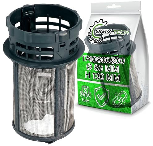 Filtre à Tamis pour Lave Vaisselle Ø 83 mm x 130 mm avec le Code Original 1740800500 481248058413 C00345776 pour Beko pour Whirlpool pour Indesit - Garantie de 5 Ans – ONIX TECH