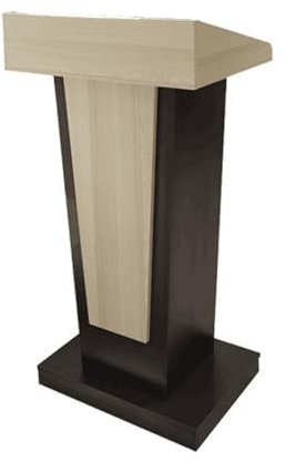 Rednerpult Holz Tragbar, Kanzeln für Kirchen mit Stauraum und Kabellöchern Feststellbare Räder, für Klassenzimmer, Konferenz, Hochzeit 60 x 45 x 115cm