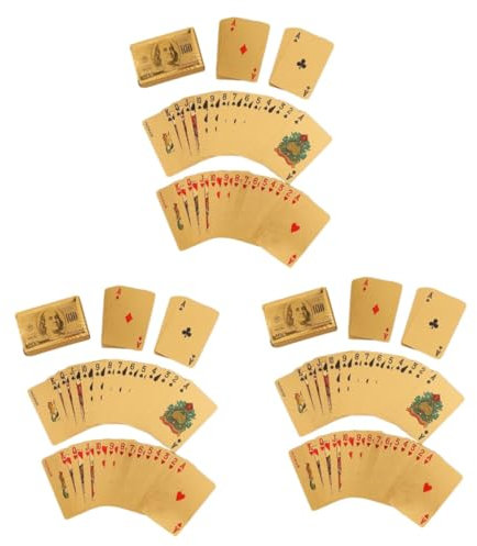 VICASKY 3sätze wasserdichte Pokerkarten Lustiges Glänzendes Kartenspiel Für Home Bar Und Büro Trinkspiel Und Für Familie Und Freunde Kreative Designs Für Unvergessliche Spieleabende