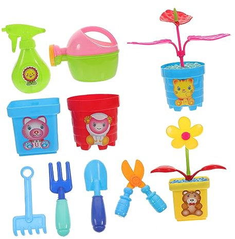 ibasenice 1 Satz Blumen-Spielzeug-Set Eltern-Kind-Spielzeug Pflanzen Kindergartengeräte Lernspielzeug Für Kinder Rollenspiel Gärtnern Spielgarten Vortäuschen Pflanzset Für Kinder Plastik