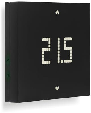 Vimar 02912.G Termostato Wi-Fi per controllo locale o remoto di riscaldamento e condizionamento installazione a parete, nero