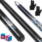 Kmise Pool-Stick-Set, 5 Stück, 147,3 cm, 567 g, Kanadischer Ahorn, Billardqueue, professioneller Billardqueue für Bar, Haus, Pool, Tisch, Sport, Schwarz