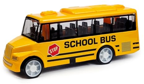 CHENGLI Modello Di Scuolabus, classico scuolabus giallo pressofuso, Modellino Bus Giocattolo per Bambini, Giocattolo di Mini Autobus Decorazione Auto, Per Uso in Vari Contesti Gial
