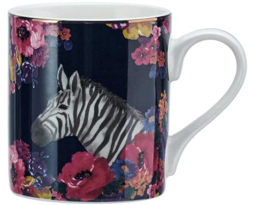 Mikasa Taza de porcelana, diseño de cebra cilíndrica, 280 ml