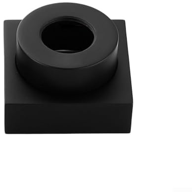 Niceminiwall Quadratischer verstellbarer Duschkopf, dekorative Abdeckung, erhöht, einziehbar, Messing, 0–23 mm Verlängerung, rostbeständig, für Armaturen, Duschköpfe, Mischventile (schwarz)