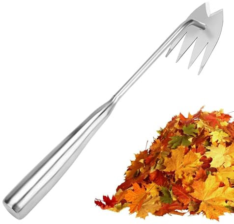 Herramienta de desbrozadora manual, herramienta de extracción y excavación de césped de 4 dientes | Equipo al aire libre, dispositivos de jardinería, recogedor de mango ergonómico para jardín, césped