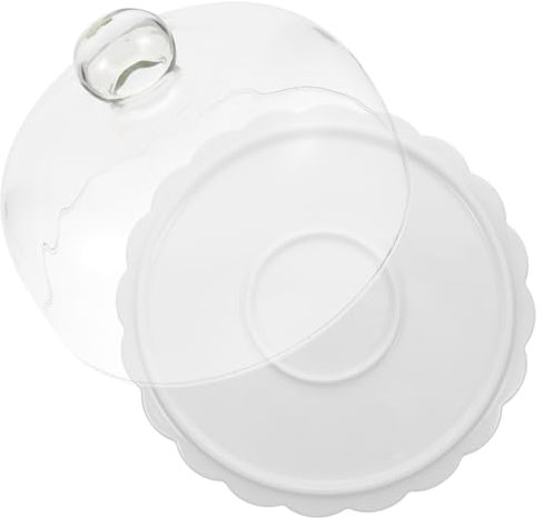 VILLFUL Gedeckter Tortenständer Mit Kuppel Tortenplatte Runde Aus Glas Dessertständer Für Party Hochzeit Exquisiter Desserthalter Für Kuchen Süßigkeiten Praktisch Und Leicht Zu Reinigen