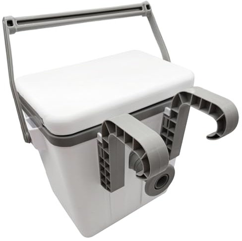 Enfriador de piscina, bolsa térmica impermeable, soporte para bebidas aislado, fácil de transportar y mover, ayuda a mantener temperaturas frías durante más tiempo, gris, negro, 29,5 cm, para uso en