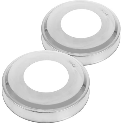 TOBBOMEY 2pcs Stainless Steel Pool Ladder Covers Replacement Escutcheons Plates for Handrails Compatible Inground Pools Easy Installation Enhanced Stability for Safety