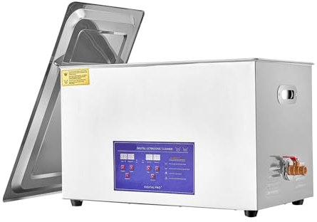 TIEOAXFT Ultrasonic Cleaner 2L 3L 6.5L 10L 15L 30L with Digital Timer Heater, Stainless Portable Washing Machine Home Appliance(30L)