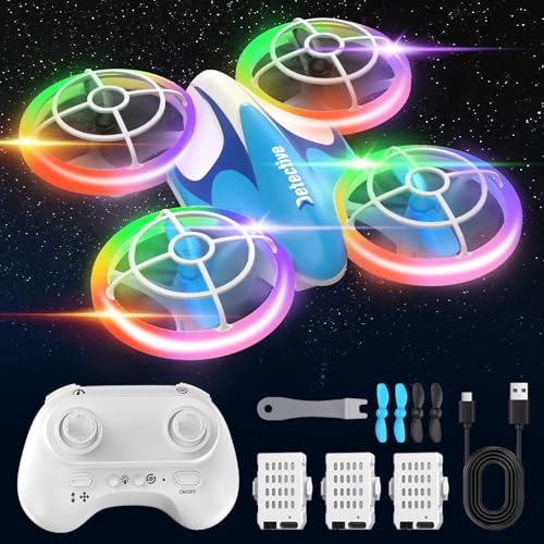 Drohne für Kinder, ShinePick Kinderdrohne Mini Drohne Kinder Spielzeug Ferngesteuertes Flugzeug Geschenk für Jungen Mädchen ab 6 7 8 9 10+ Jahre Toy Drohnen mit 360°-Flips und LED-Lichter