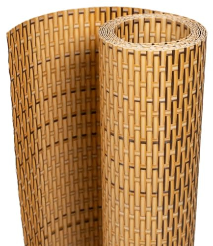 Balkon-Sichtschutz aus Poly Rattan 400x80 cm Hellbraun - Sichtschutz für Terrasse und Garten, wetterfest und langlebig - Ideal für mehr Privatsphäre