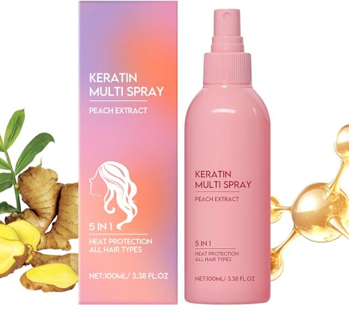 Spray Anti-Frisottis Pour Cheveux - Spray Volume 5-en-1 100 ml,Brume Hydratante Longue Durée Conditionneur Réparation Stylage Quotidien Hommes Femmes Voyage Salle de Bain Maison