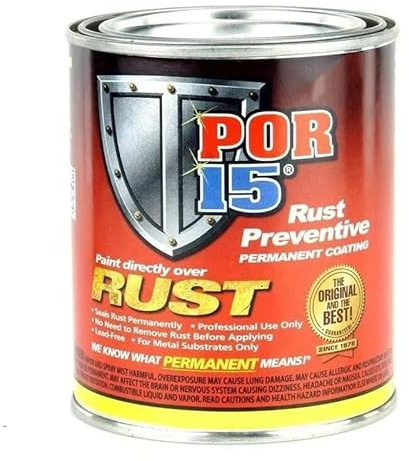 FROST Rust Preventive Semi-Gloss Black Paint 946ml – Rock-Hard, Non-Porous Protective Coating for Metal Surfaces | Durable Anti-Corrosion Paint for Automotive, Industrial & DIY Use