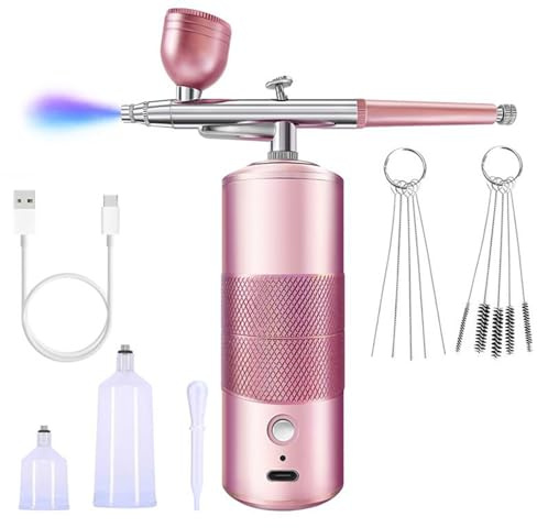 Nail Airbrush Machine Paint Sprayer Machine Set Model | Model Airbrush Kit for Painting Art Makeup Cake Decorating Hair Car Hobby Barber Food Body Art Face Shoe