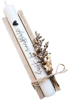 Arztpraxis mit Herz - Stabkerze mit Spruch - Geschenkset - Kerze mit Text - in Holzbox Holzverpackung - Geschenk - Dankeschön - Aufmerksamkeit
