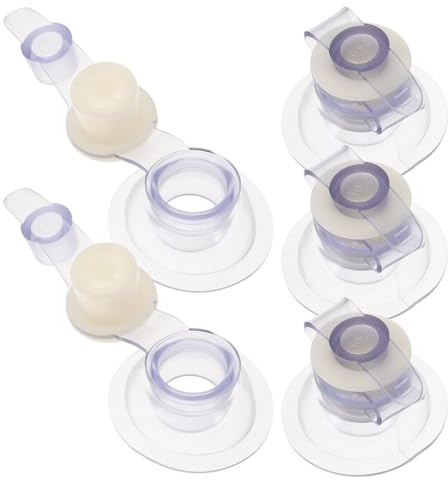 Obuyke 5Pcs Air Valve Caps for Inflatable Mattress and Pool Float, Anti-Leak Replacement Valves for Blow Up Kayak and Airbed, Secure Seal Air Nozzle Covers for Camping Use
