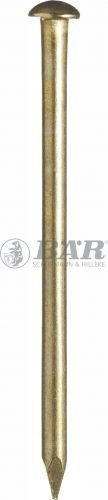 BÄR Eisen Rundkopfstifte vermessingt Abmessung 12/20 mm, 1 kg