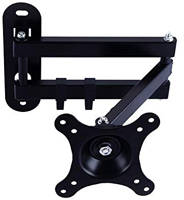 Green Bay Monitor Wall Mount Bracket Swivel & Tilt for LED Curved QLED QE 4K LCD OLED SUHD UHD Monitor TV Wall Bracket Mount 10 - 32 up to 15kgs/33lbs (Single Arm Cantilever)