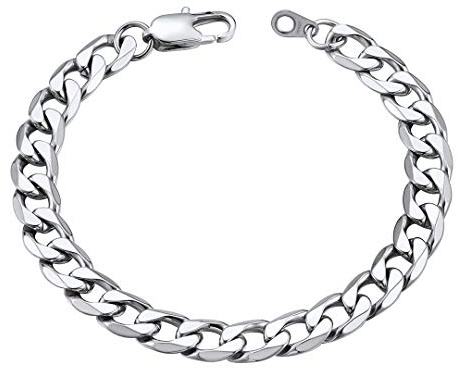 ChainsHouse Herren Armband Edelstahl Panzerarmband 6/8/13MM Damen Gliederarmband 19/21/23CM Kubanisches Kettenarmband Silber/Gold Panzerkette Armskette Armreif Armschmuck für Geburtstag