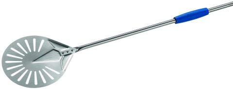 Gimetal Pelle à Pizza perforée tête INOX diam.20cm Manche Long 120cm