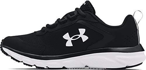 Under Armour Women's Charged Assert 9, Black (001)/White, 7 M US