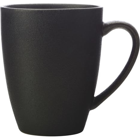 Maxwell & Williams Becher, Tasse Caviar Black matt schwarz für 400ml Keramik