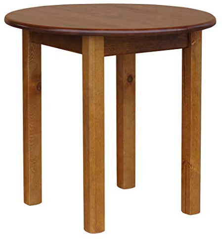 k koma Runder Kiefer Tisch Esstisch Küchentisch Speisetisch massiv Restaurant NEU 90cm (Eiche)