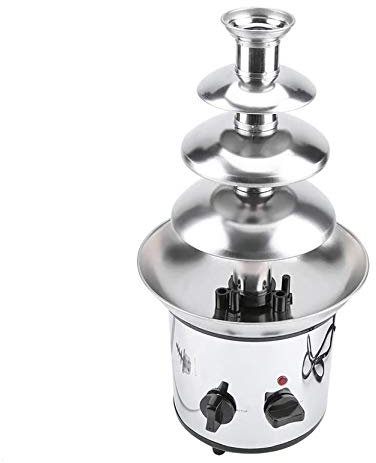 Fuente de chocolate, 3 niveles/4 niveles, máquina eléctrica de fusión de chocolate para fondue para el hogar, boda, cumpleaños, Navidad (4 niveles)