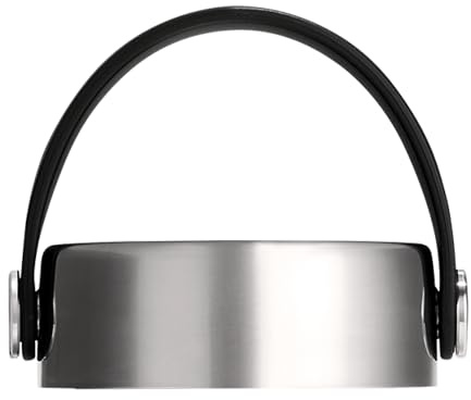 HYDRO FLASK - Stainless Steel Flex Cap for Wide Mouth - Leakproof - Honeycomb Insulated Cap with Flex Strap for Easy Carrying - BPA-Free and Toxin-Free - Stainless Steel
