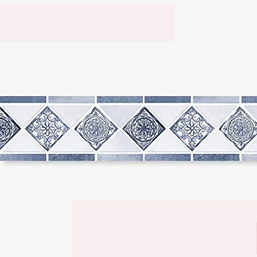 Tapetenbordüre selbstklebend Graues Mosaik Badezimmer Wohnzimmer Küche Abnehmbare Taille Wandtattoo Wasserdicht Bodenleiste PVC Dekorative Bordüre15CMX300CM