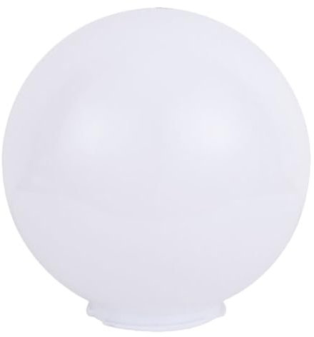 Toddmomy 1Pc Lámpara Acrílica Blanca Poste de Globo de Plástico Redondo de Reemplazo de La Lámpara de Reemplazo de La para La (25X25x25 Cm Fitter120 Mm)