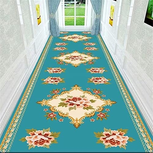 RUGMRZ Kamindekoration Modernes Hotelkorridor waschbares Badezimmer rutschfest schöne Zimmer deko grün Area Rugs jugendzimmer deko kamindekoration Auslegware Teppichboden140x200CM