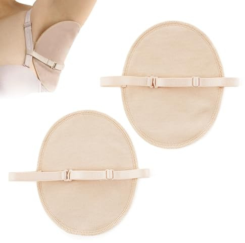 Almohadillas para el Sudor de las Axilas, Protectores Reutilizables que Absorben el Sudor Almohadillas para el Sudor de las Axilas Lavables con Correa para el Hombro, Almohadillas | Protectores sudor lavables, algodón suave transpirable, ideal para deporte y verano, ajuste seguro cómodo