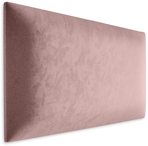 Muralo Cojín de pared de terciopelo, panel tapizado para dormitorio, salón, cama, tapizado de pared, cabecero de cama, moderno y acolchado, panel acolchado (rosa claro, 40 cm x 30 cm)
