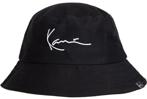 Karl Kani Signature Bucket Hat Fischerhut (DE/NL/SE/PL, Alphanumerisch, Einheitsgröße, Black)