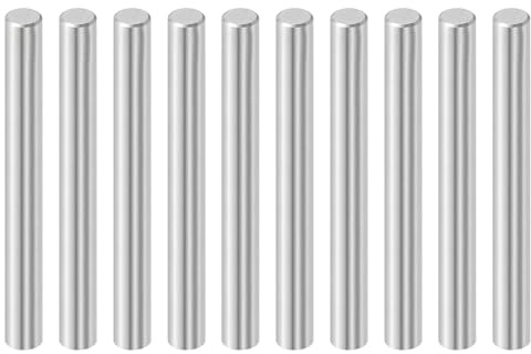 sourcing map 10 Stück 8 mm x 70 mm Dübelstifte, 316L Edelstahl Zylindrische Dübelstifte Regalstütze Peg Pin Stange Befestigungselemente Metall Regal Pegs Silber Ton