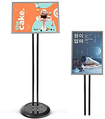 Floor Standing Display Sign Holder Stand, A3-Schilderständer for Ausstellen, verstellbarer, robuster Sockel-Schilderhalter, Bodenständer, 27,9 x 43,2 cm (11 x 17 Zoll) bodenstehender Schilderhalter