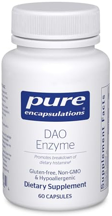 Pure Encapsulations DAO Enzyme - Histamine Breakdown Digestion Support Supplement* - Ease Digestive Discomfort & Skin Sensitivity* - Allergen-Free Health Supplement - 60 Capsules