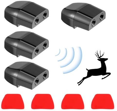 4 fischietti a ultrasuoni per auto, camion e moto, sistema di allarme per evitare colpi di animali, dispositivi di segnalazione per animali selvatici, fischietto per la protezione della fauna