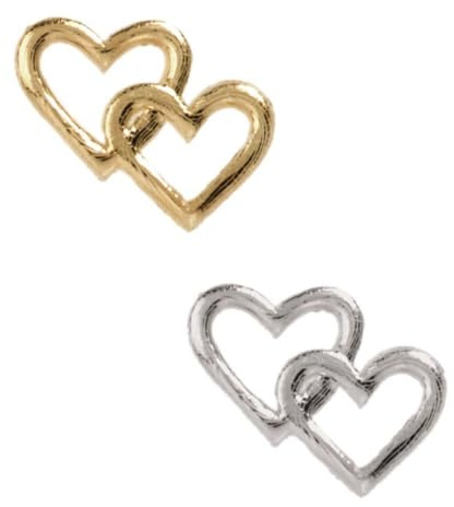 INNA-Glas Wachsverzierung Herz Duo KLAEO, Gold, 2x2,5cm - Wachsornament